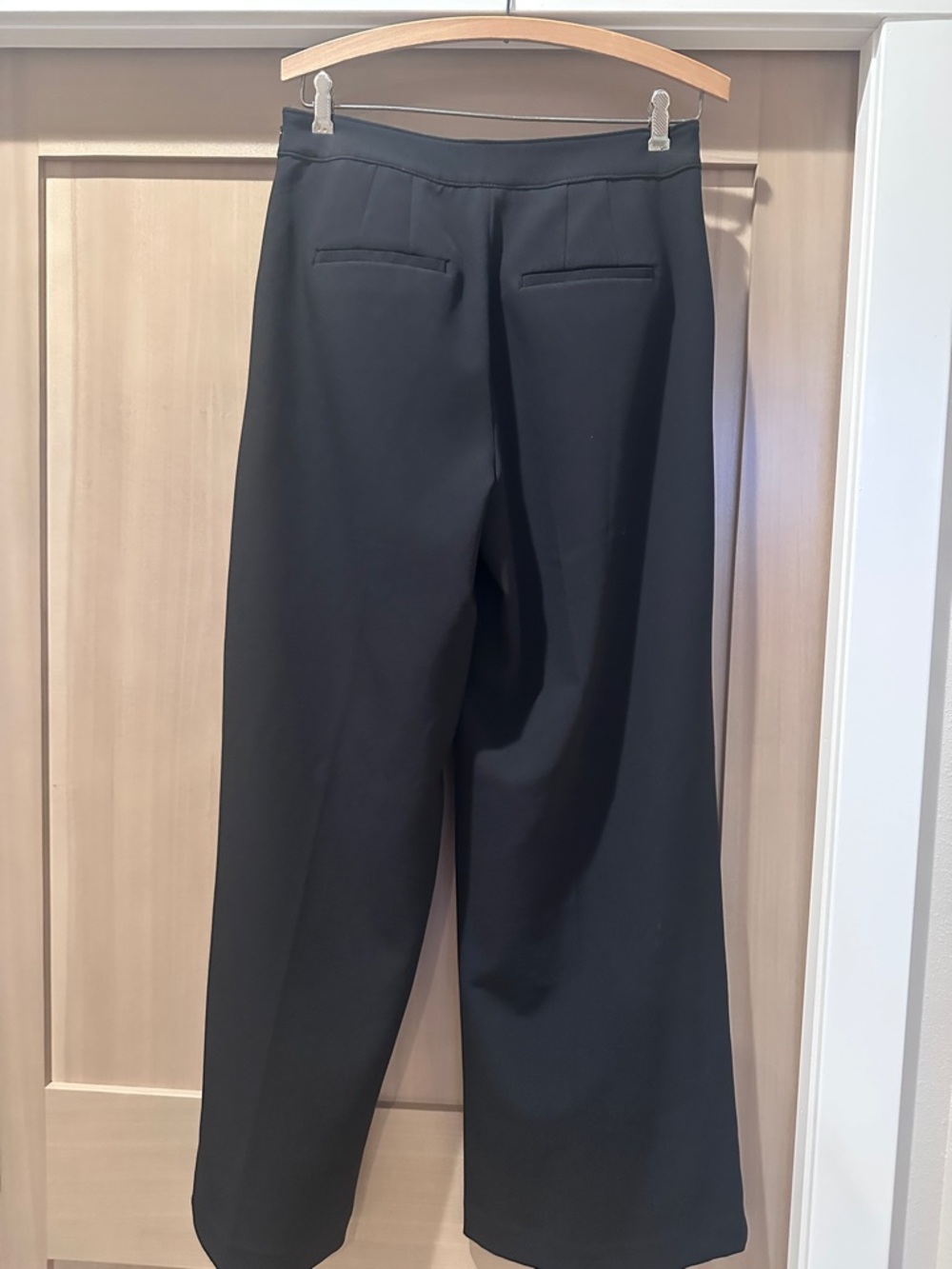Express Studio Stretch Twill High Waisted Button Front Wide Leg Pant